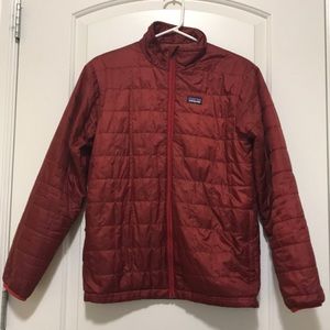 Red Patagonia Boys’ Nano Puff Jacket